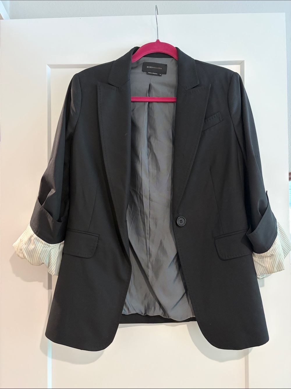 BCBGMaxAzria Black Single-Button Women's Blazer